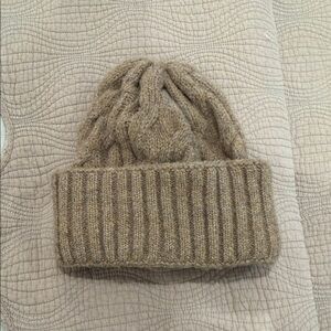 FREE PEOPLE Taupe Knit Beanie